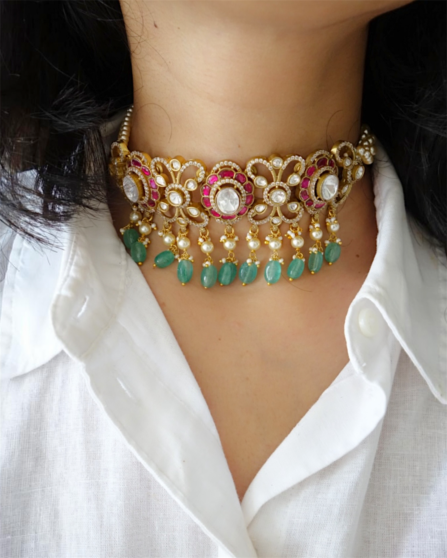 Rumi Kundan Choker set