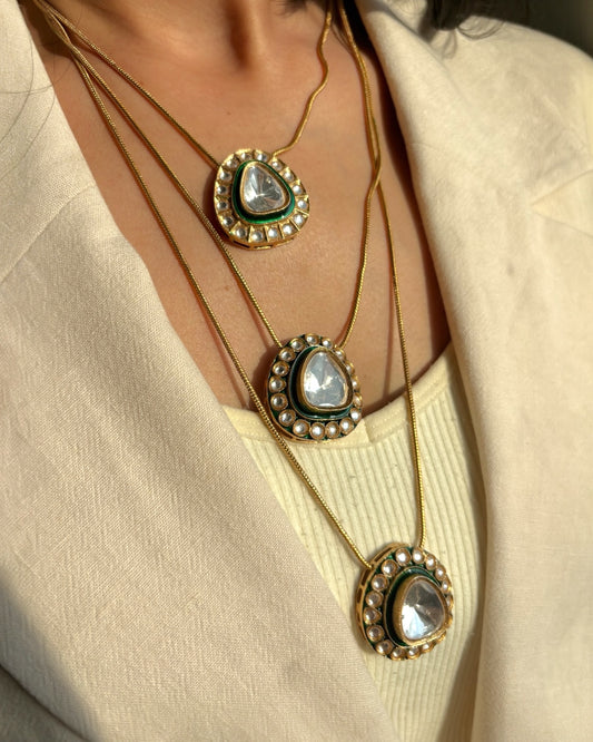 Tripti Three Layered Necklace with Studs