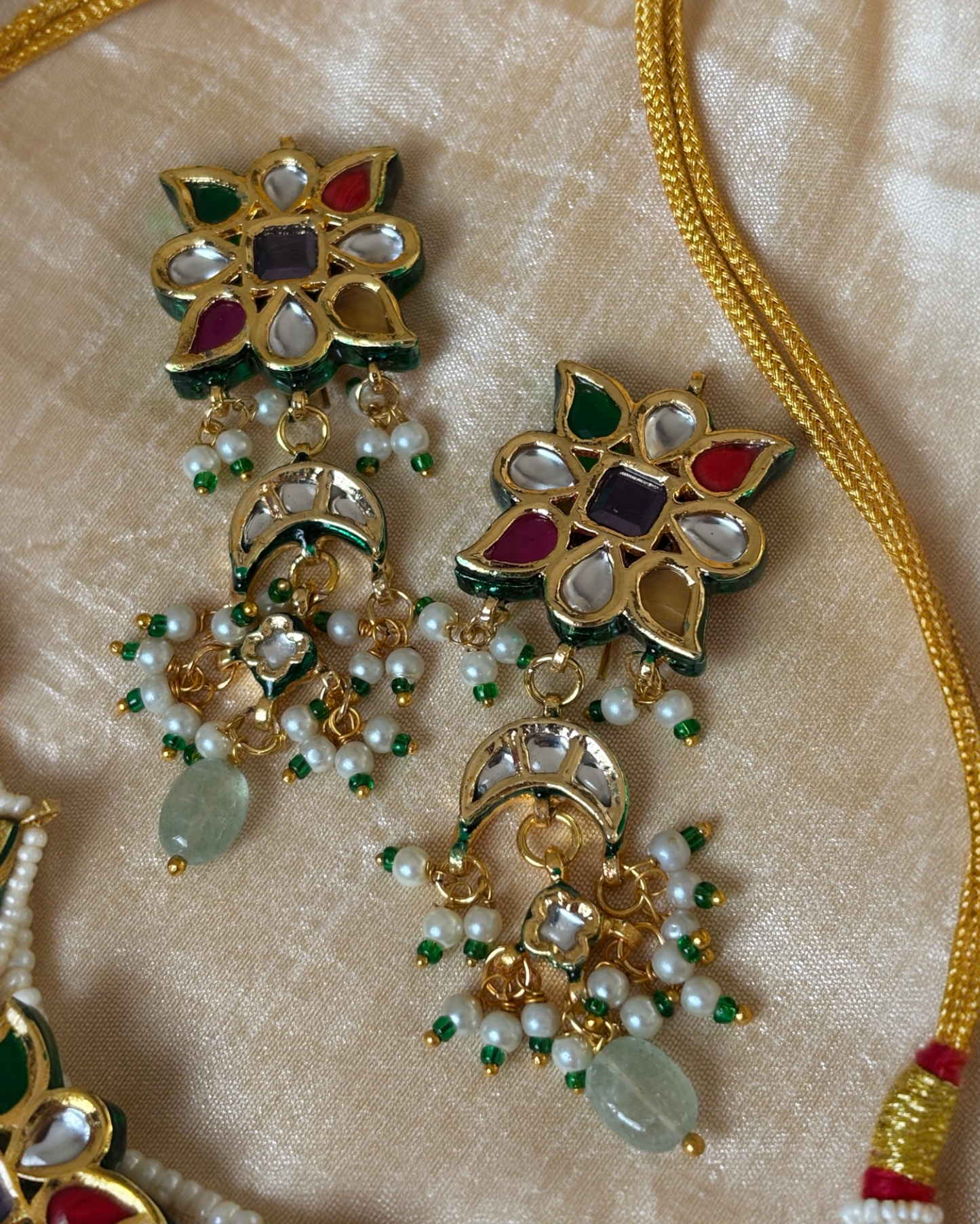 Navratna Kundan Necklace set