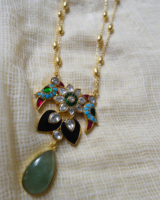 Gulnaar dual birds Necklace set
