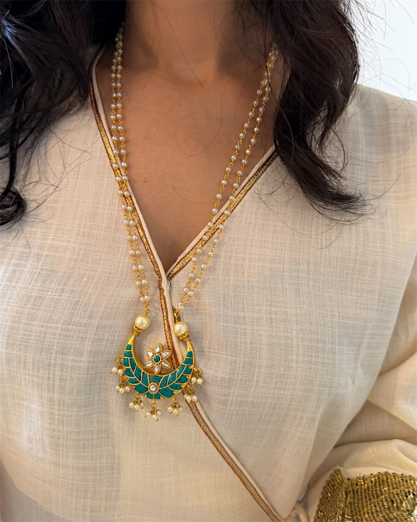 Shristi royal blue long necklace