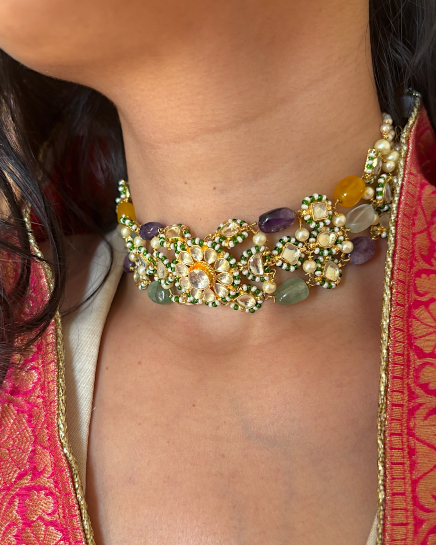 Shreya Choker Set set with studs