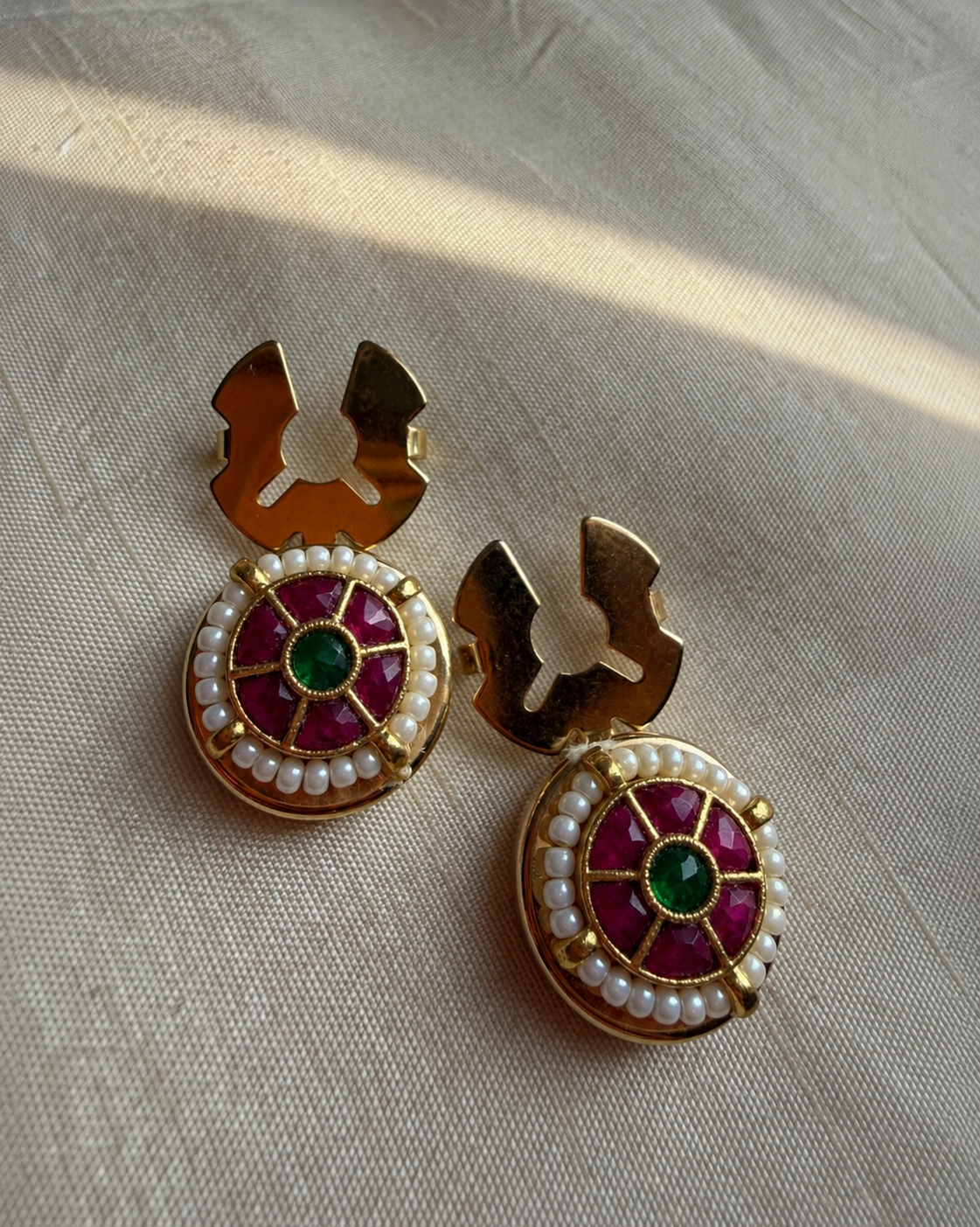 Chakra Ruby Button Clips (set of 2)