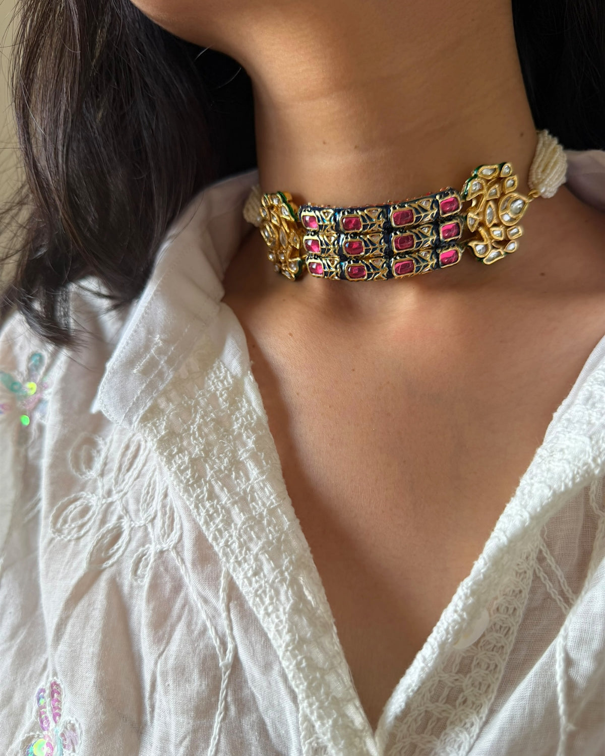 Vedika kundan choker set