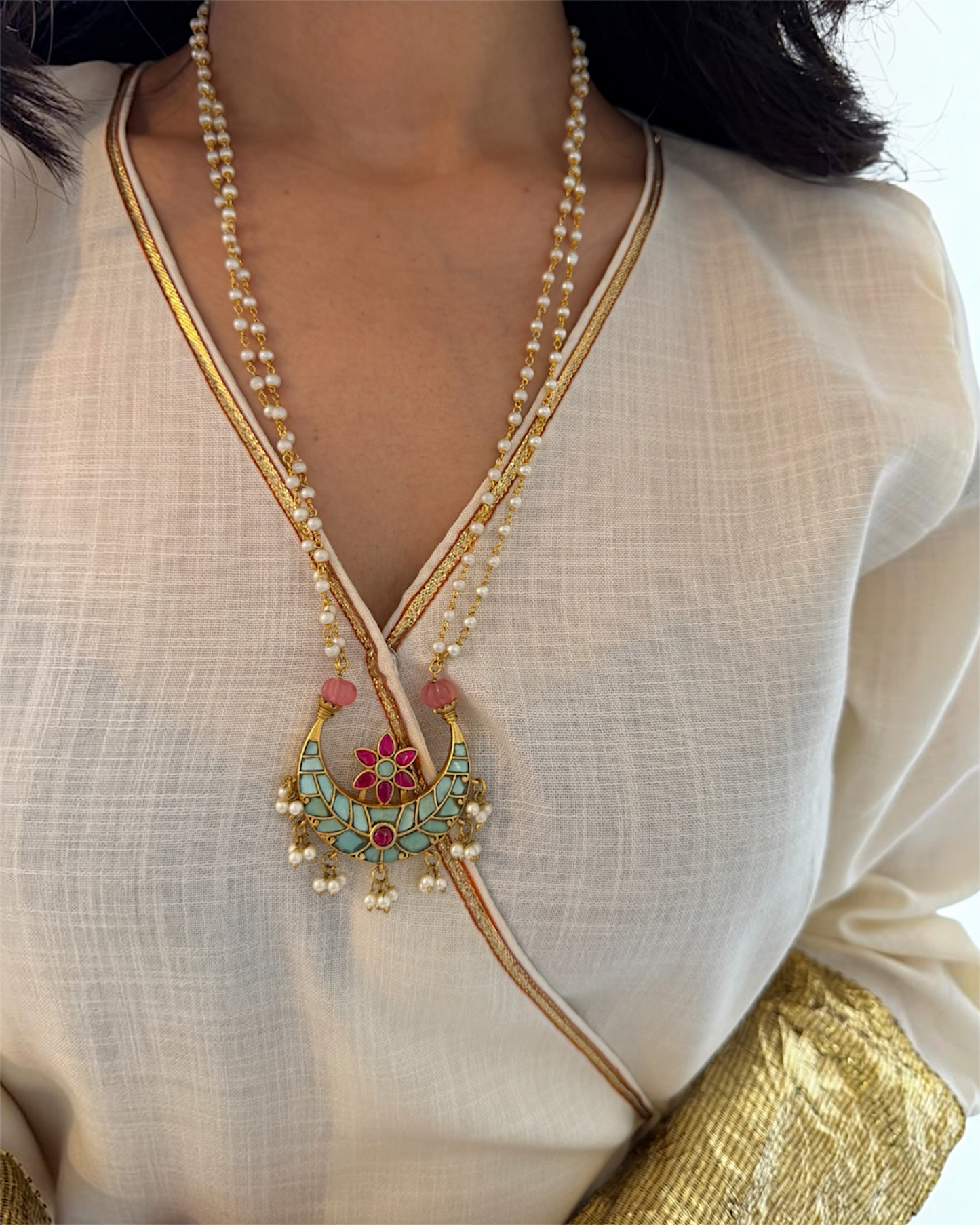 Shristi turquoise blue necklace