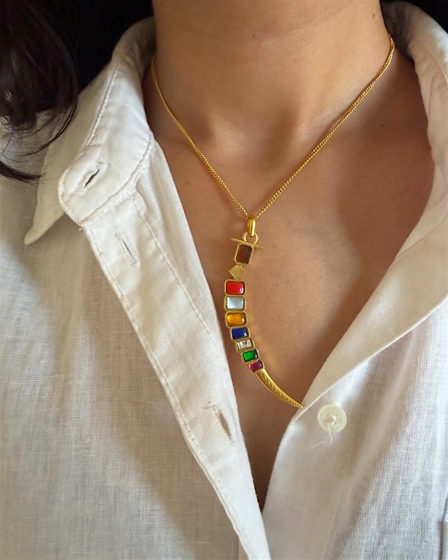 Navratna sword Neckpiece