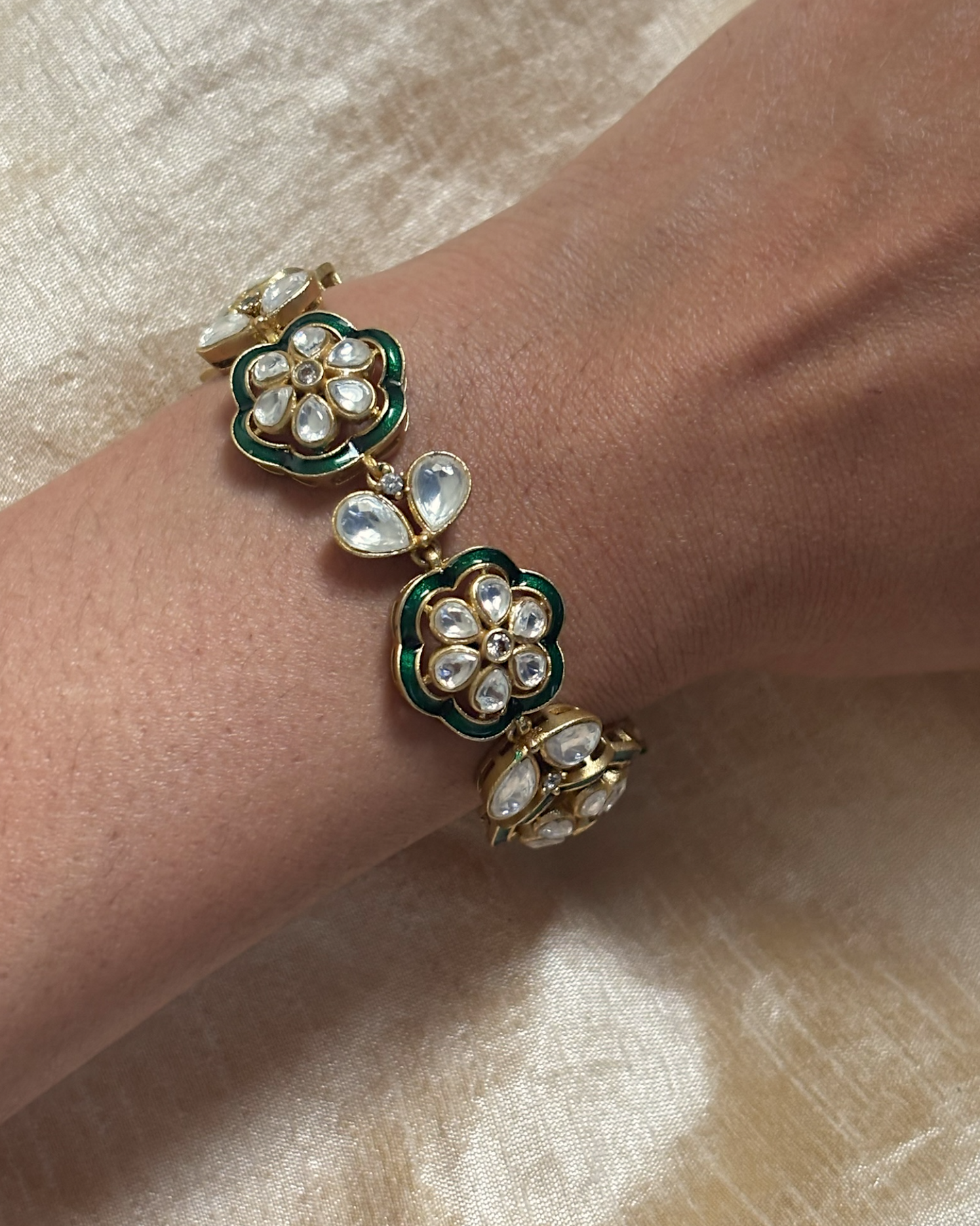 Nandini Kundan Tennis Bracelet