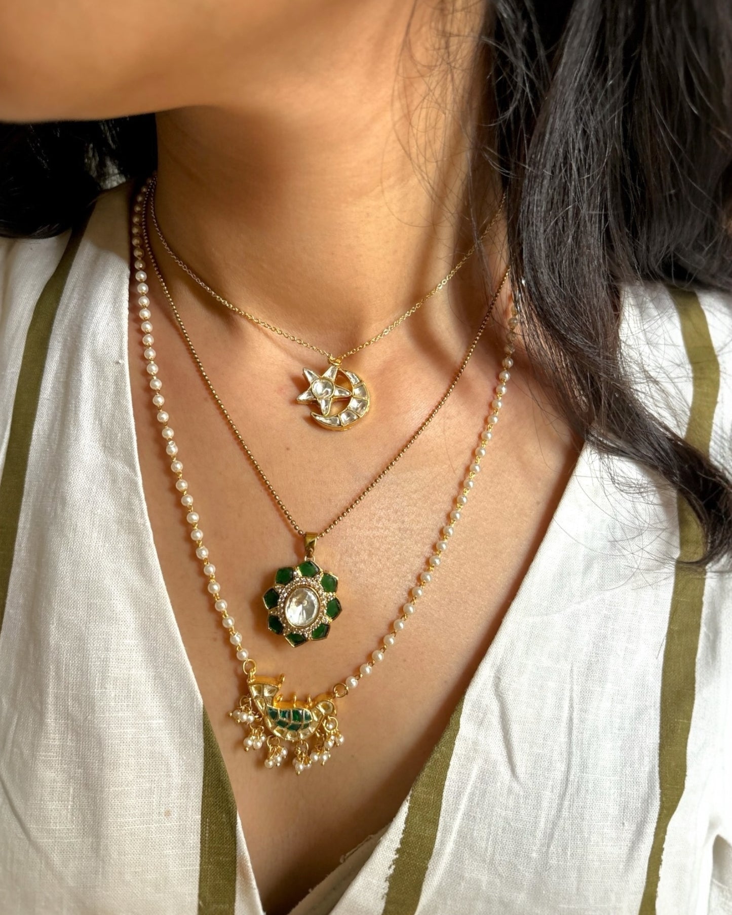 Chidiya Kundan Neckpiece