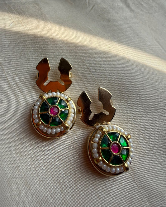 Chakra Green Button Clips (set of 2)