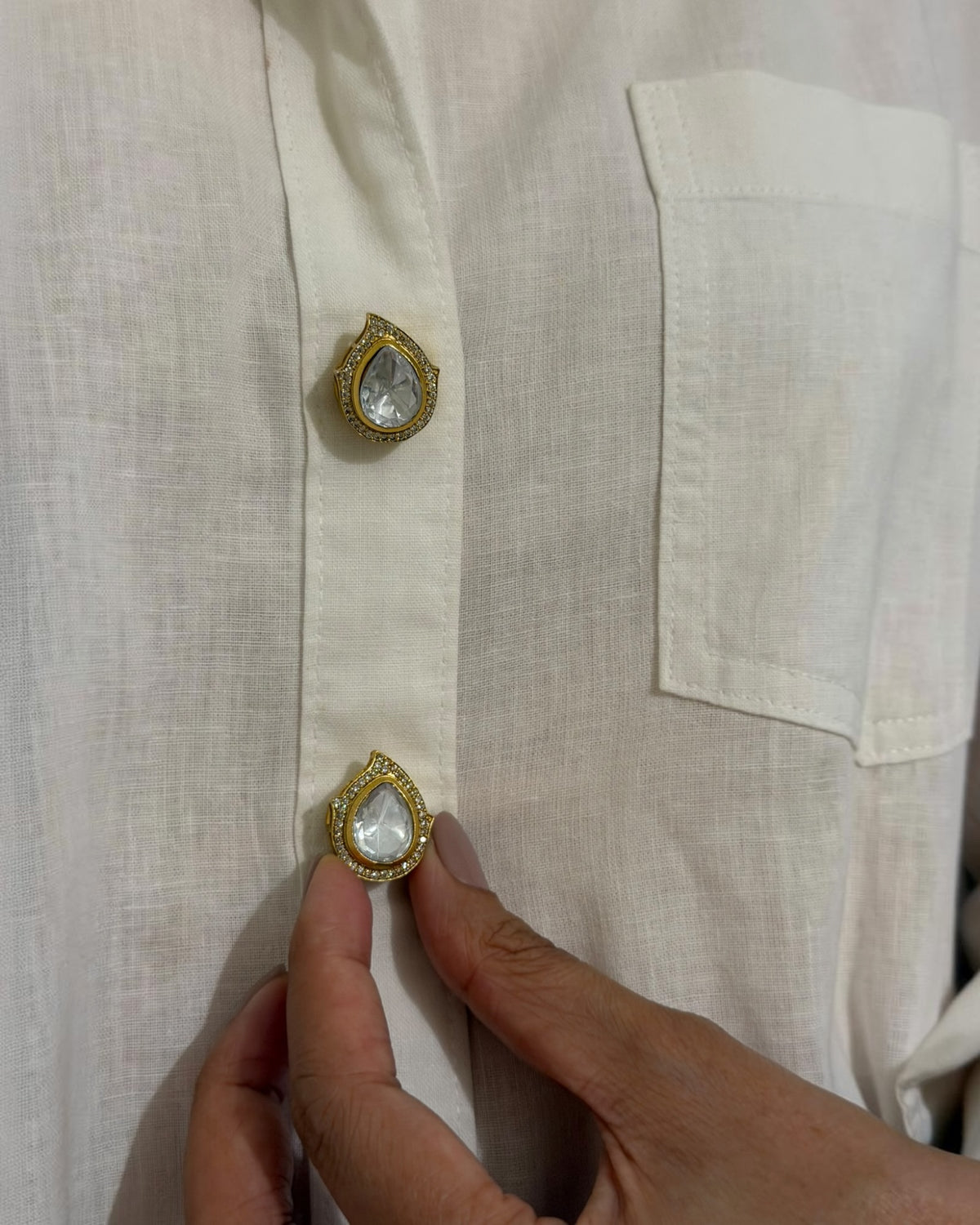 Kavya Polki Button Clips (set of 2)