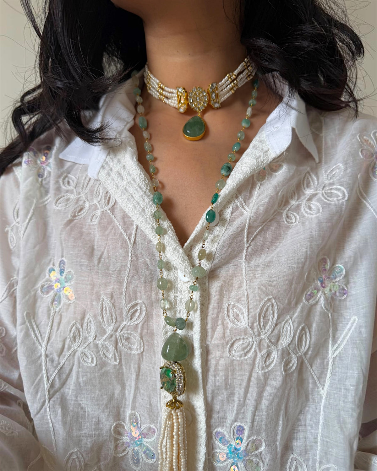 Sage Green Tassel Mala