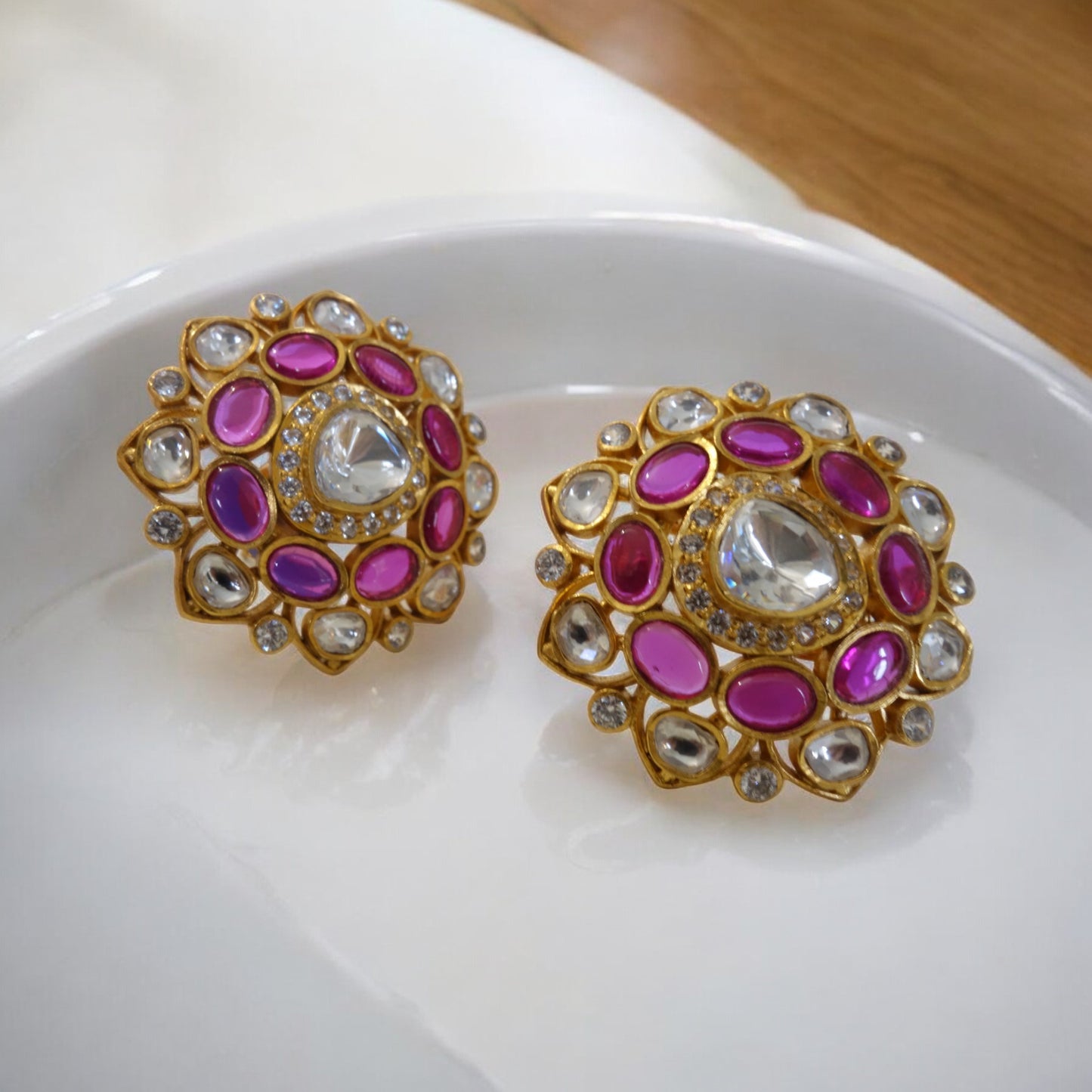 Radhika Ruby Kundan Studs