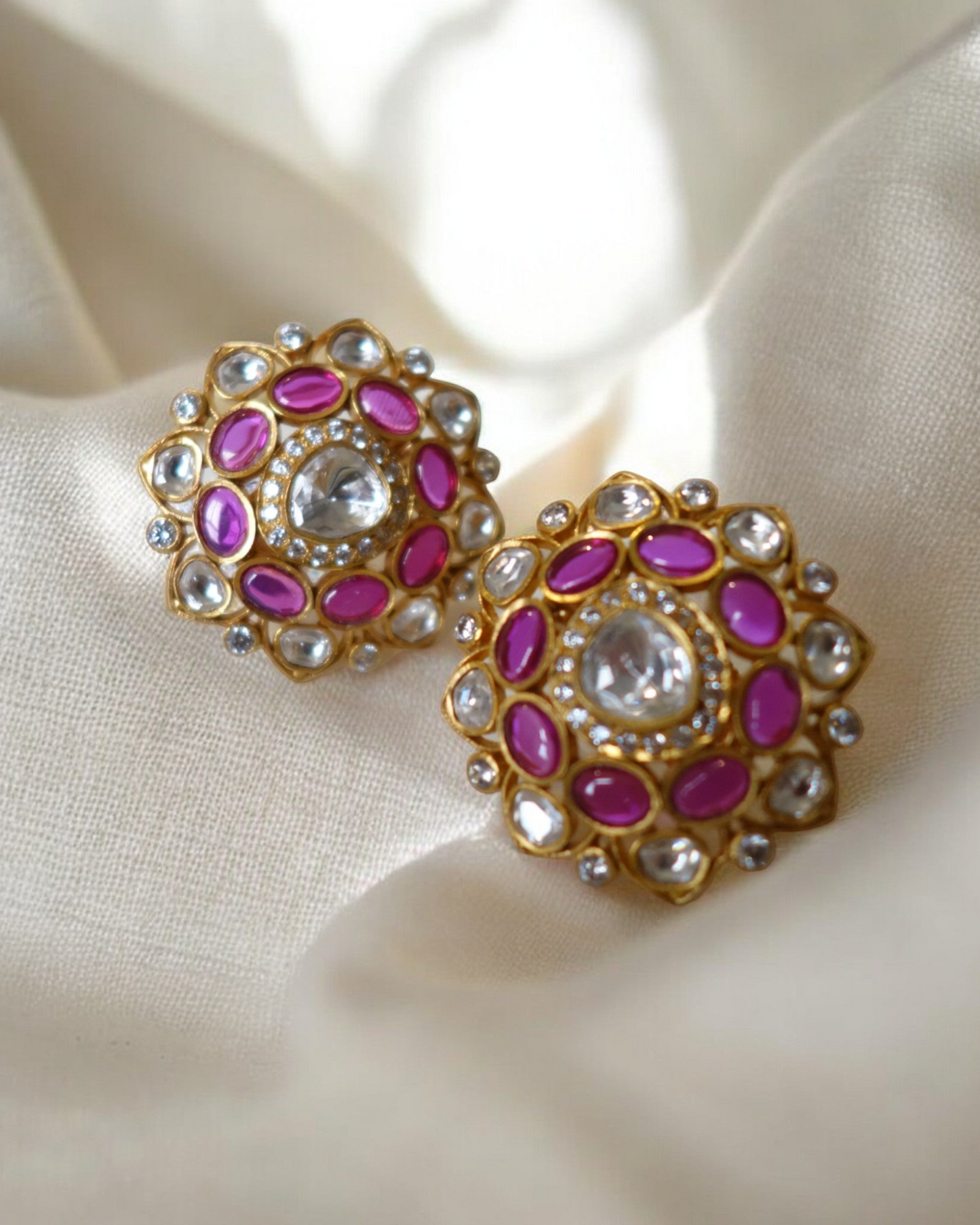 Radhika Ruby Kundan Studs