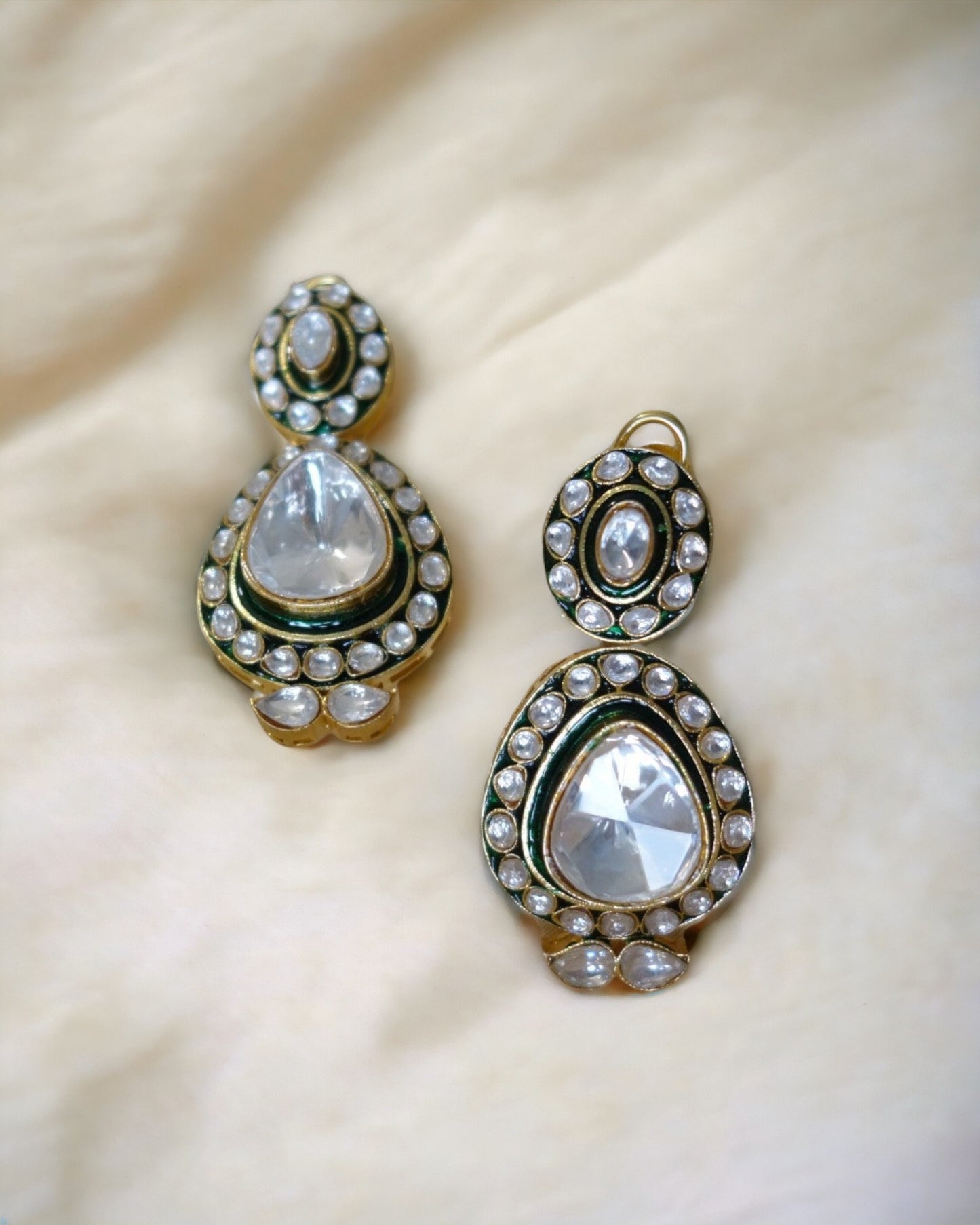 Maya Kundan Meenakari Earrings