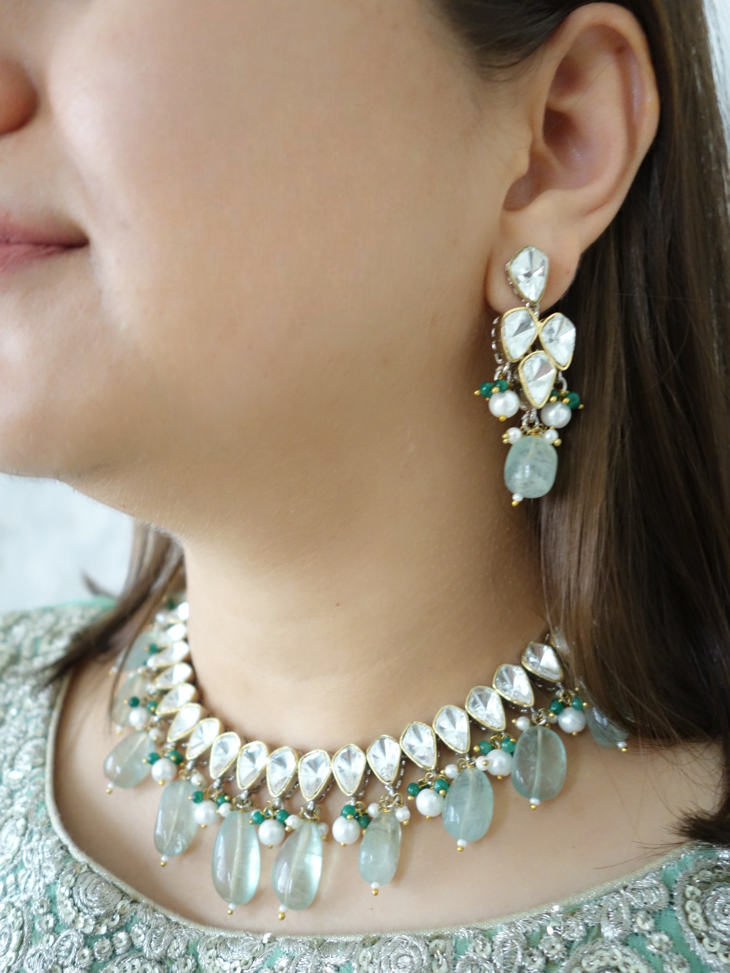 Ishita Kundan Choker with Earrings