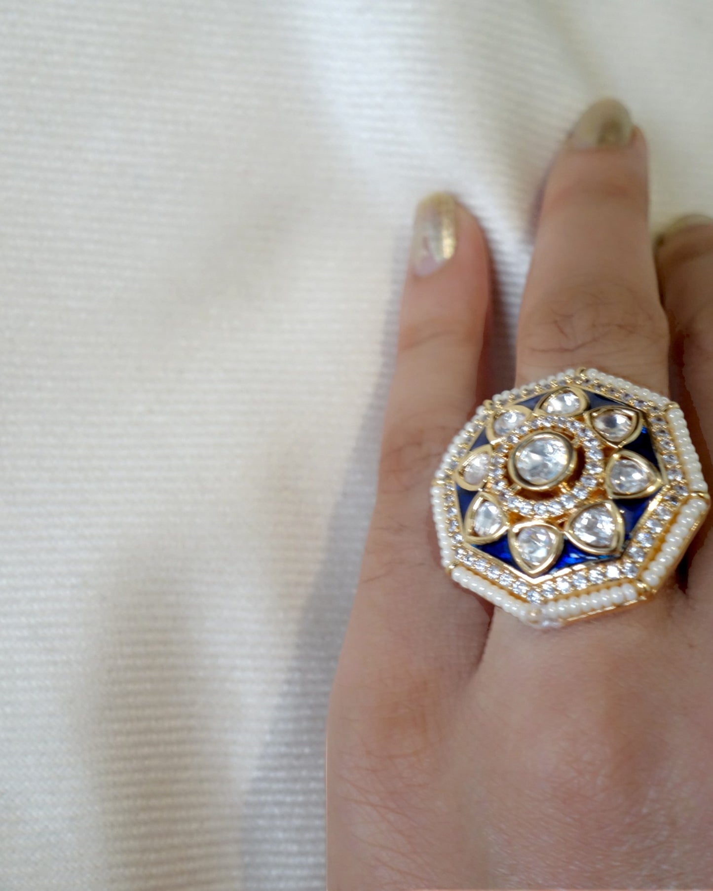 Nirali Kundan Meena Ring