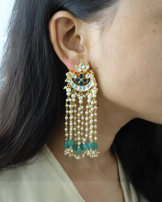 Shriya Long Kundan Earrings