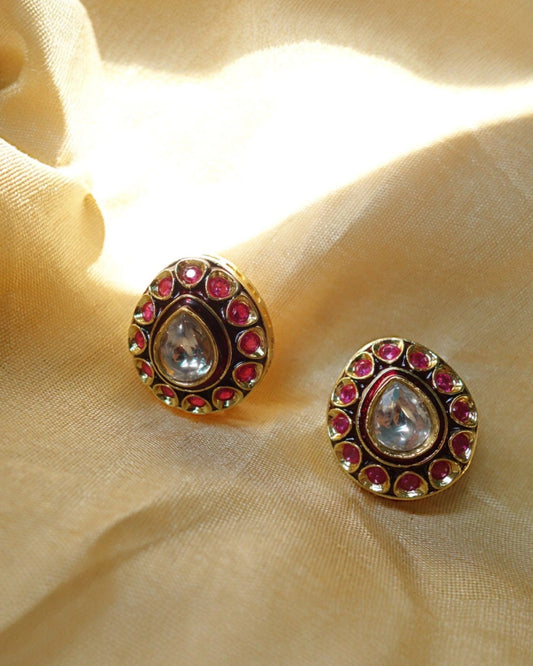 Komal Kundan Meenakari Studs