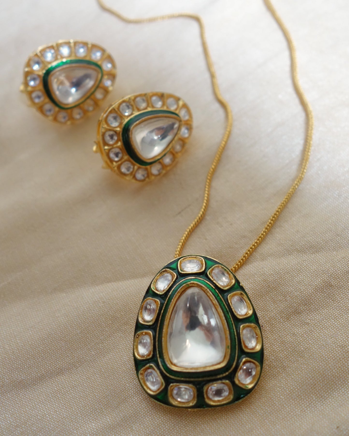Sanchi Necklace Set with Studs