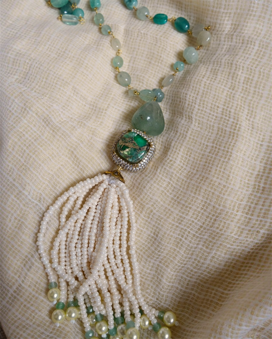 Sage Green Tassel Mala