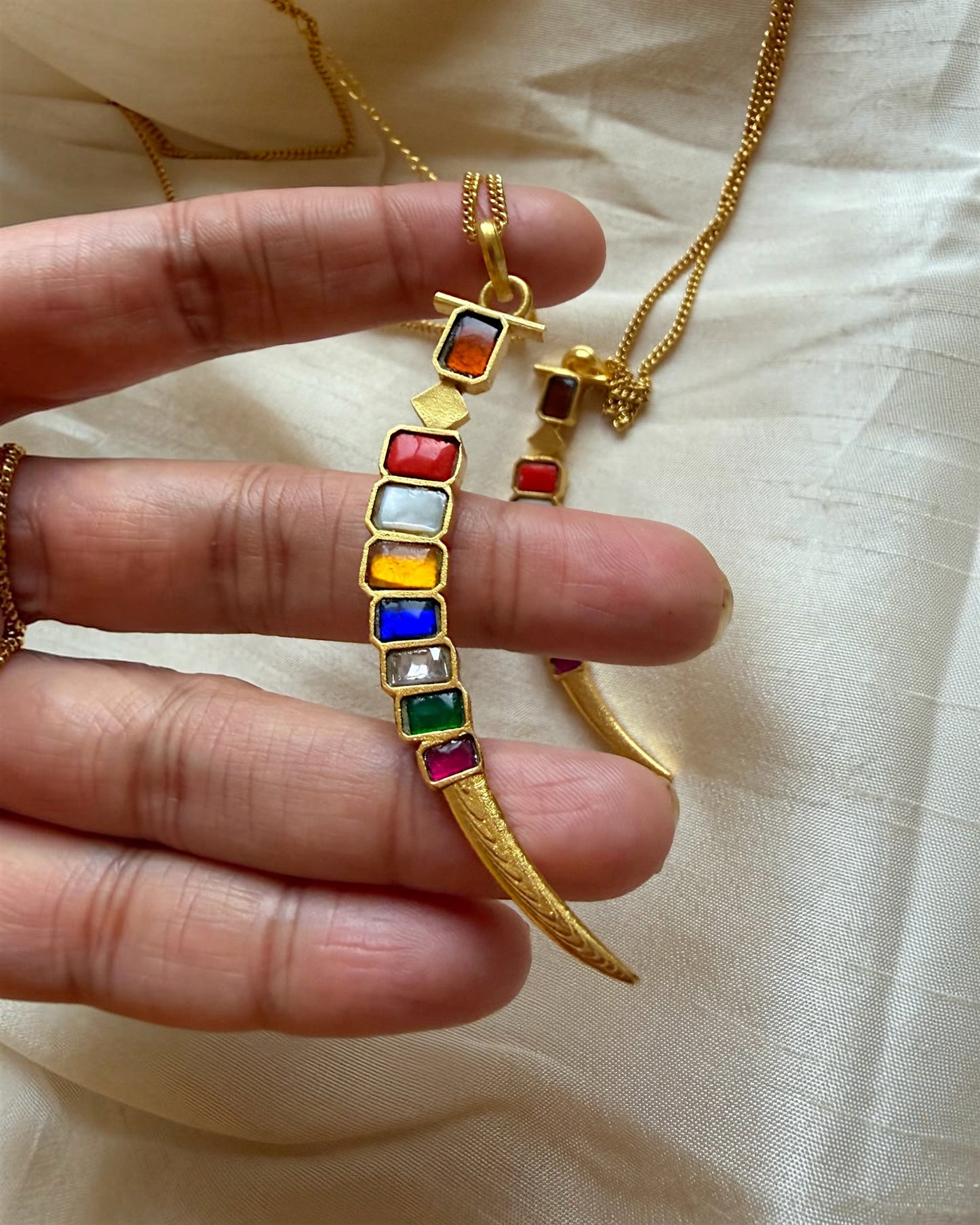 Navratna sword Neckpiece