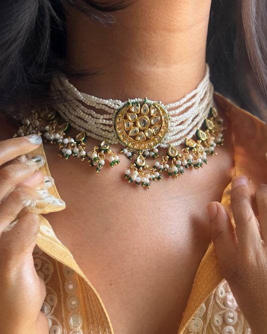 Padmini Pearl Choker Necklace Set