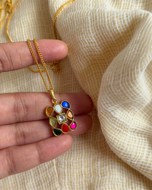 Navratna Chakod Neckpiece