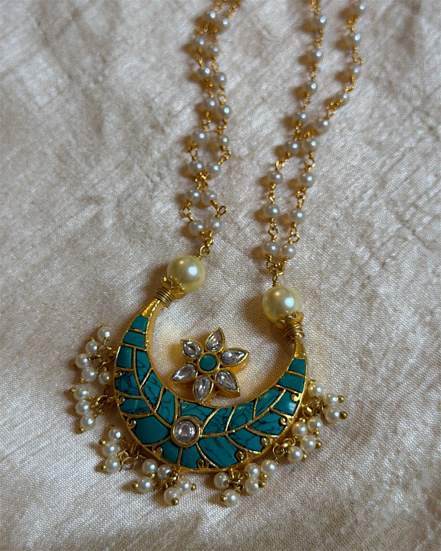 Shristi royal blue long necklace