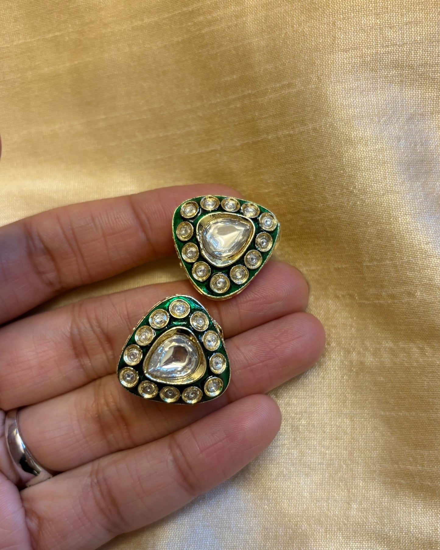 Meena Kundan Mini Studs