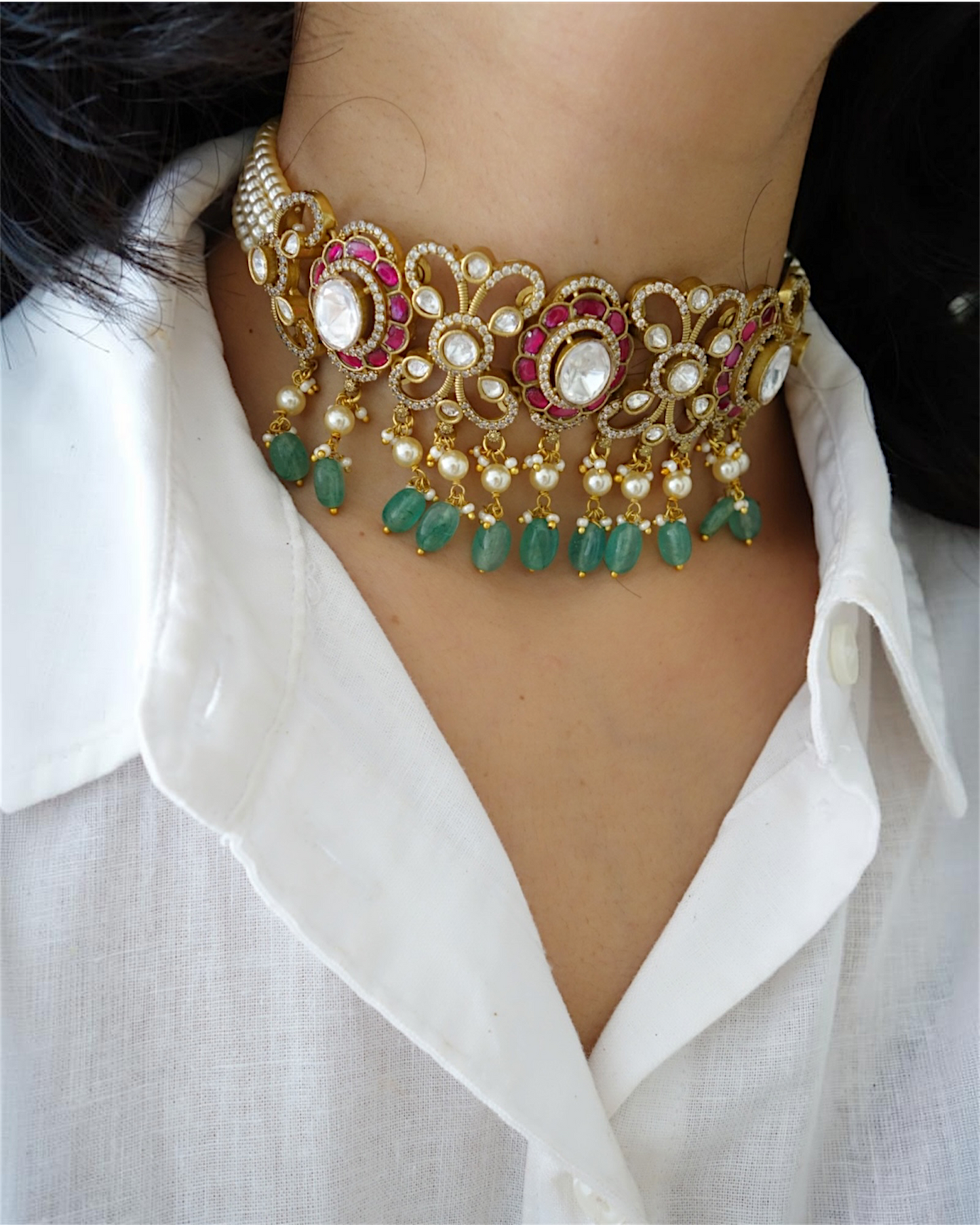 Rumi Kundan Choker set