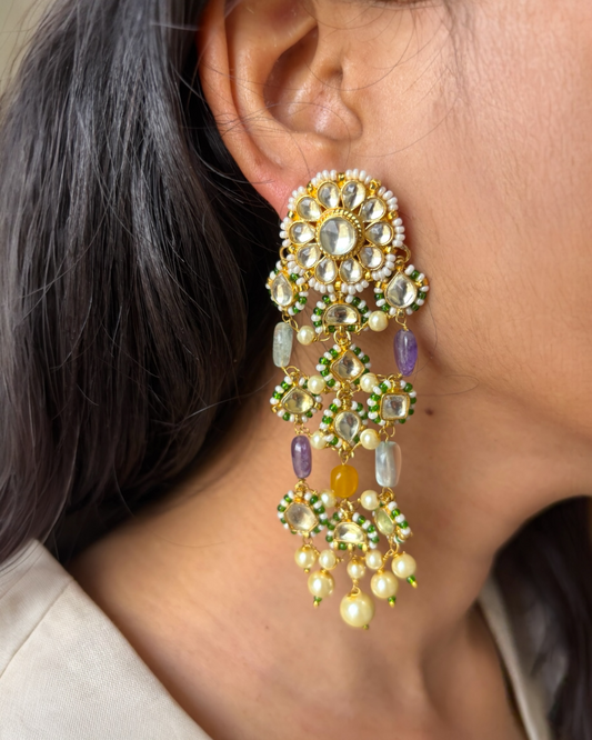 Madhuri Kundan long earirngs