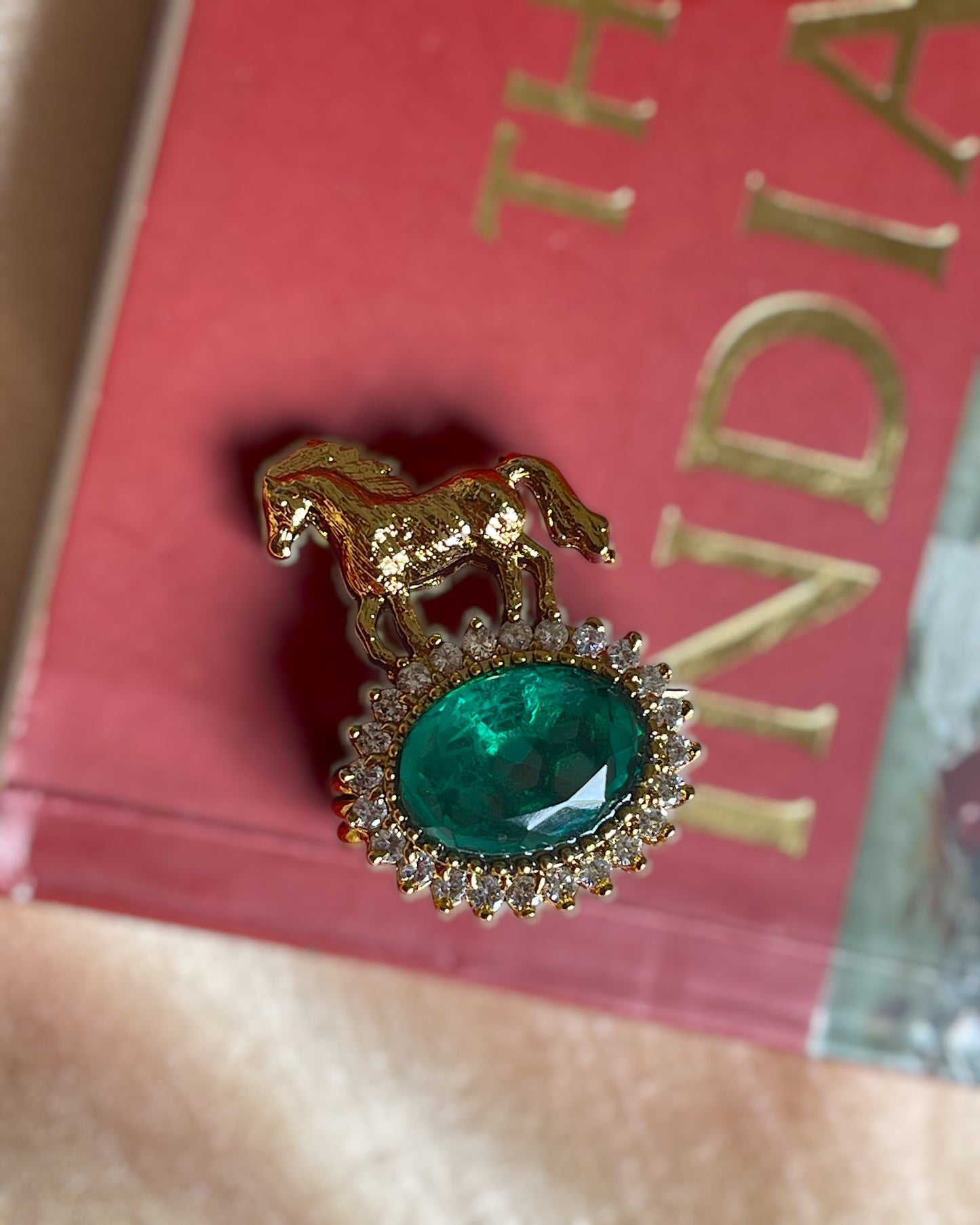 Ashva Emerald Brooch Pin