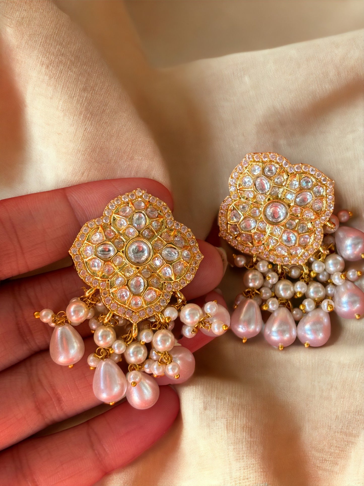 Aradhya Kundan Polki Oversized Studs