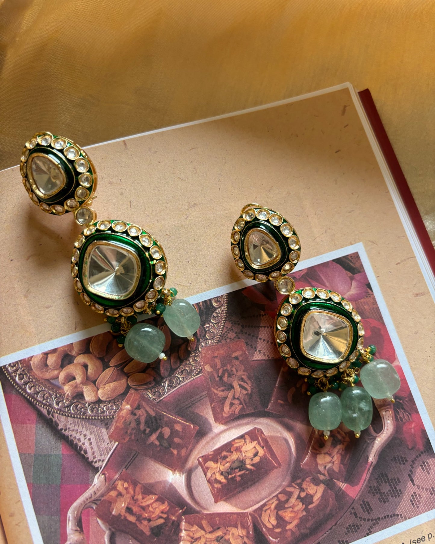 Ramya Kundan Meenkari Earrings