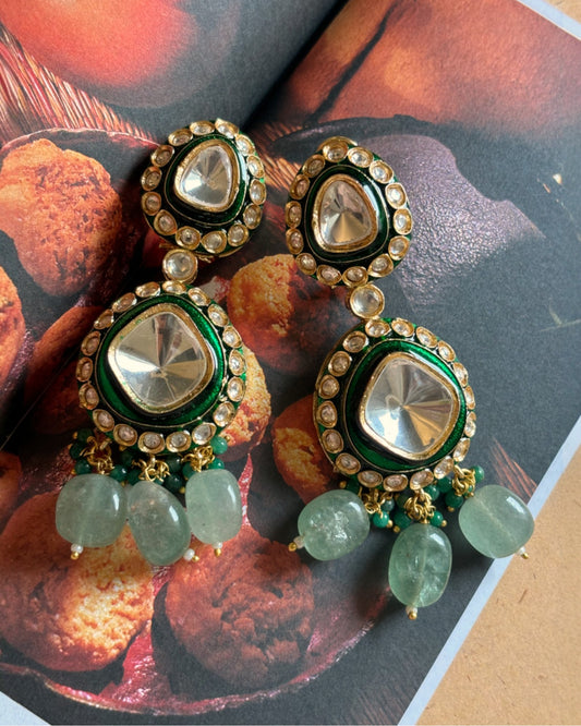 Ramya Kundan Meenkari Earrings