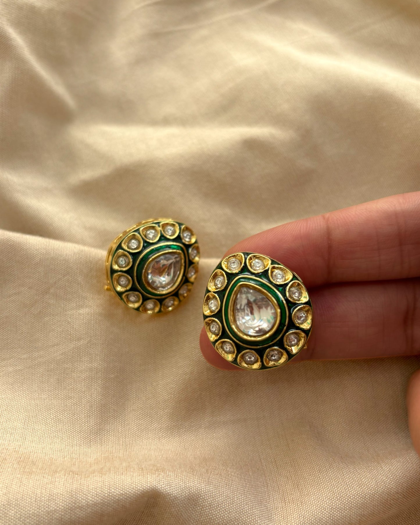 Komal Kundan Meenakari Studs