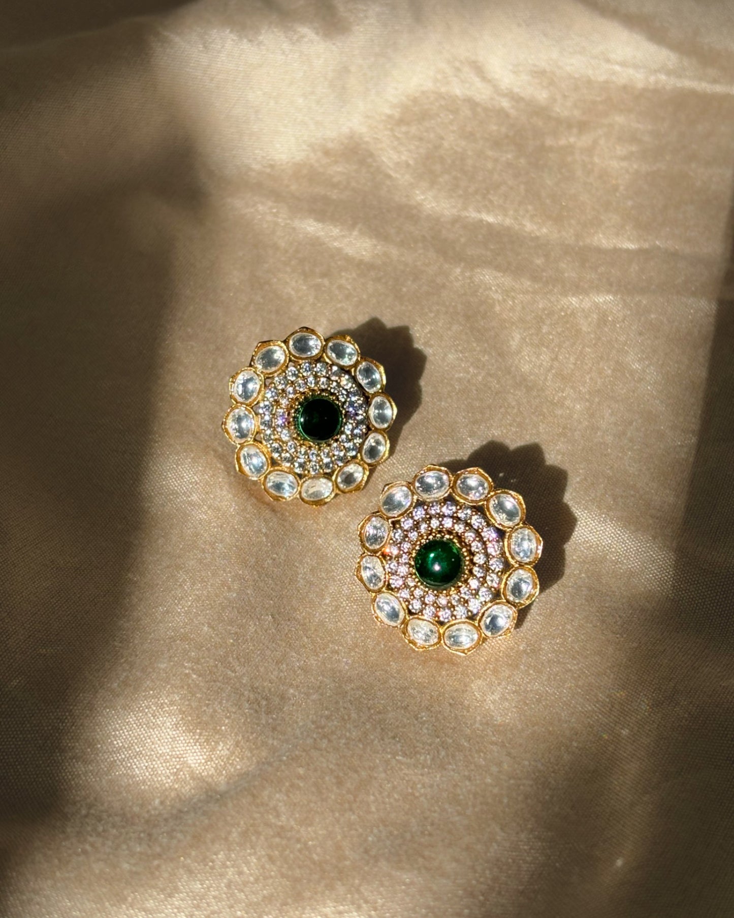 Anushka Flower Shaped Kundan Studs