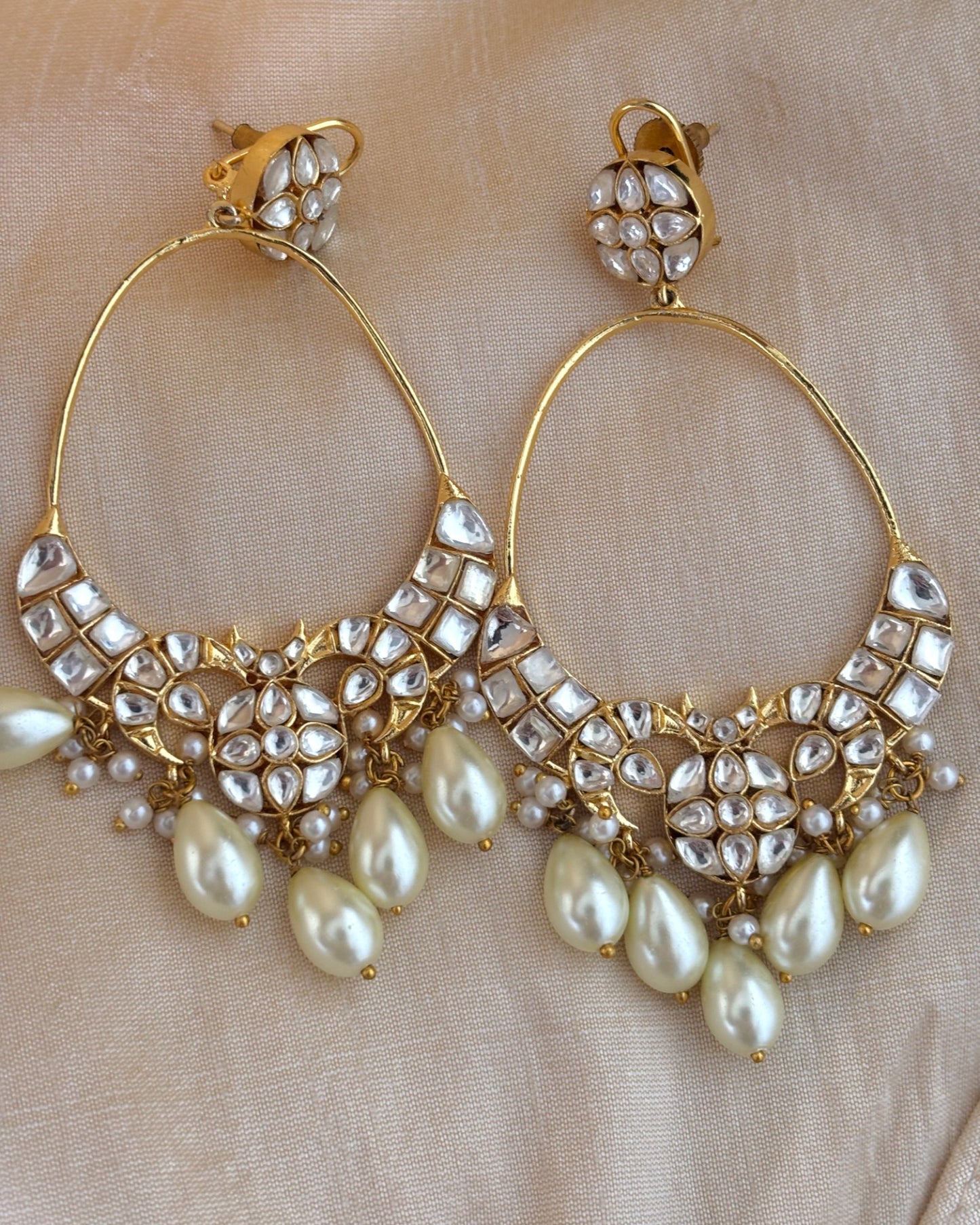 Mogra Kundan Long Chandbaalis